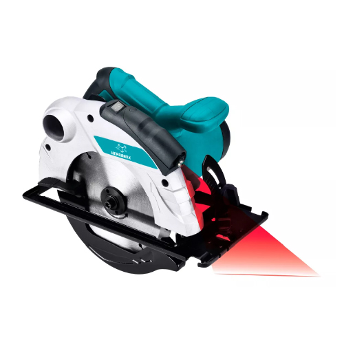 Sierra circular 1400W 185mm con guía láser + 1 disco 24d